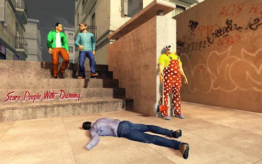 Scary Clown Prank Simulator: Gangster Revenge - Gameplay image of android game