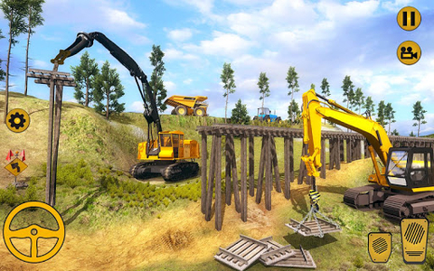 Train Track Construction Sim: - عکس بازی موبایلی اندروید