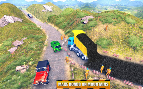Uphill Road Builder Sim 2019: Road Construction - Gameplay image of android game