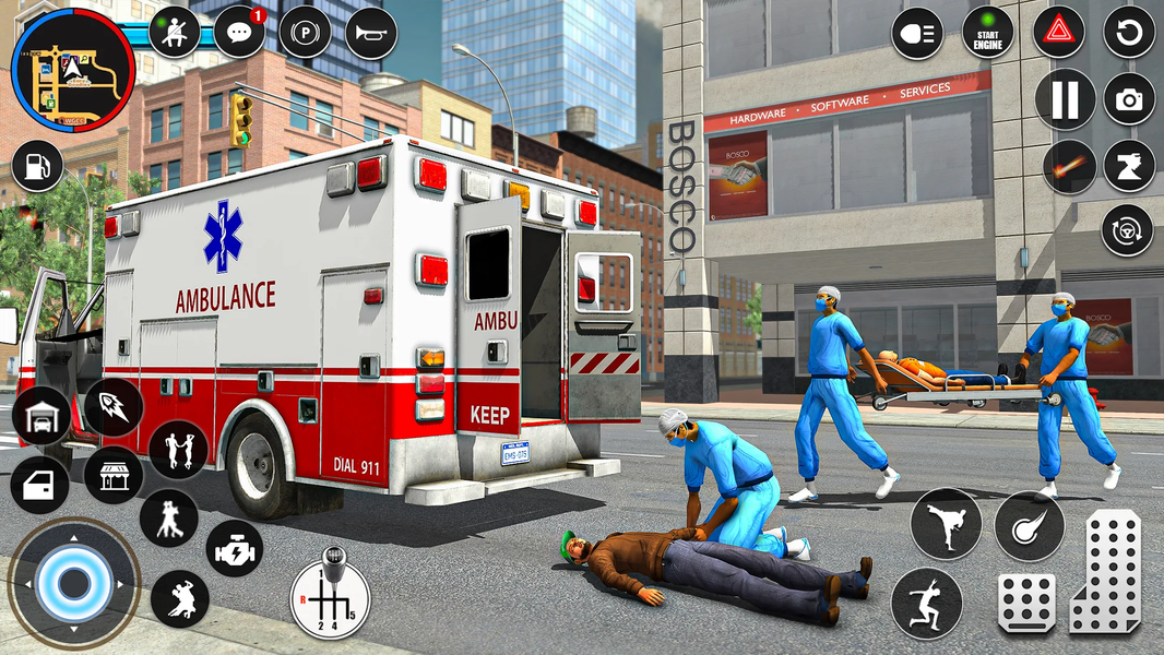Ambulance Rescue Doctor Games - Gameplay image of android game