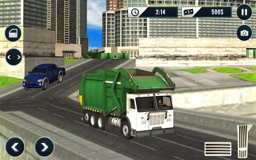 Trash Truck Simulator 3D - Gameplay image of android game