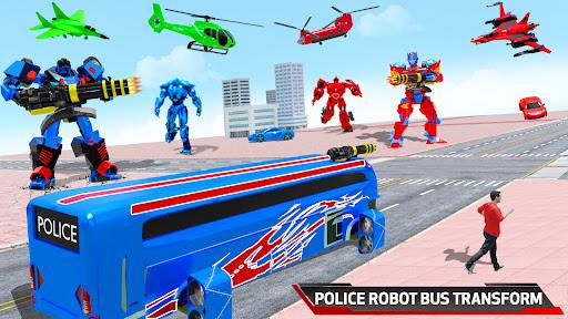 Flying Bus Robot Car War Games - عکس برنامه موبایلی اندروید