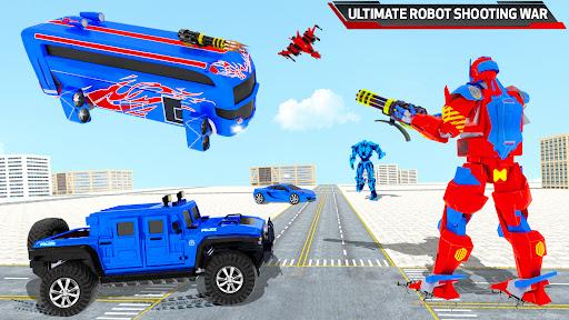 Flying Bus Robot Car War Games - عکس برنامه موبایلی اندروید