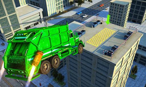 Flying Garbage Truck Simulator - Image screenshot of android app