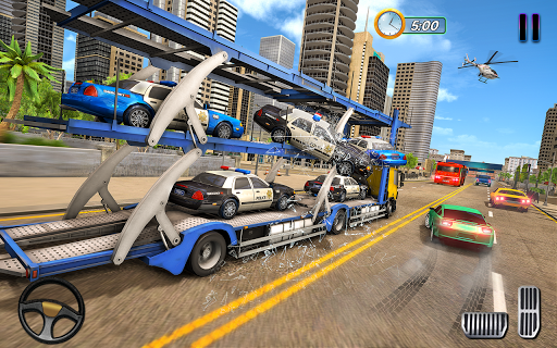 Police Car Transport Truck - عکس بازی موبایلی اندروید