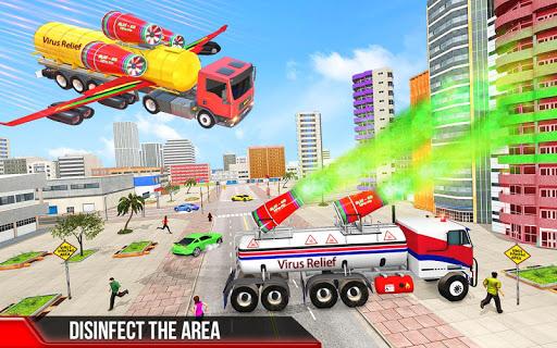 Flying Spray Tanker Transport: Flying Truck Game - Gameplay image of android game