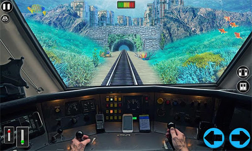 Water Train Sim: Railroad Game - Gameplay image of android game