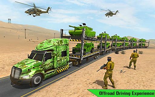 US Army Train Transporter Truck Driving Games - عکس بازی موبایلی اندروید