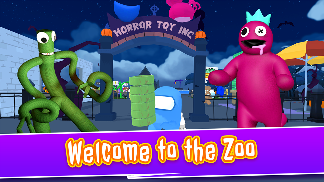 Idle Zoo: Blue Horror Friends - Gameplay image of android game