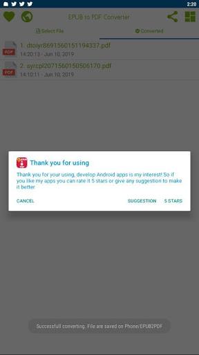EPUB to PDF Converter - Image screenshot of android app