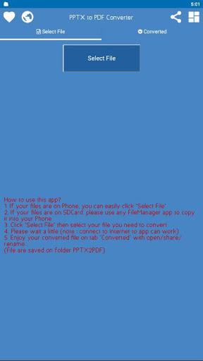pptx to pdf converter - Image screenshot of android app