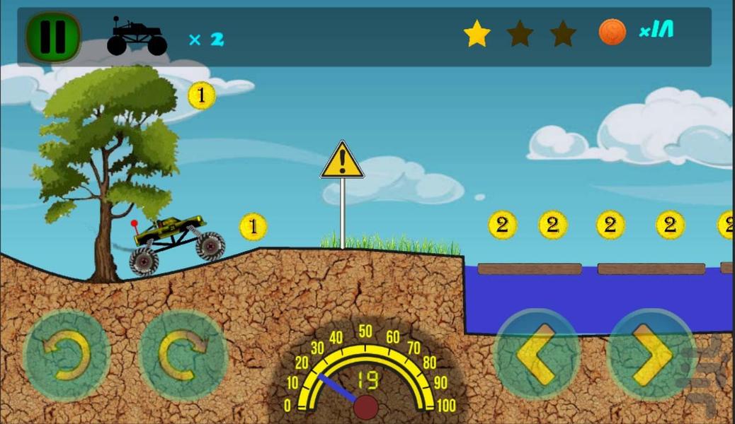 Offroad hill climbing toy car - Gameplay image of android game