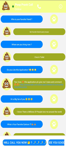 Fake Call Poop : Prank Call - عکس برنامه موبایلی اندروید
