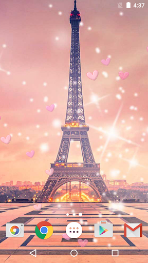 Romantic Paris Live Wallpaper - Image screenshot of android app