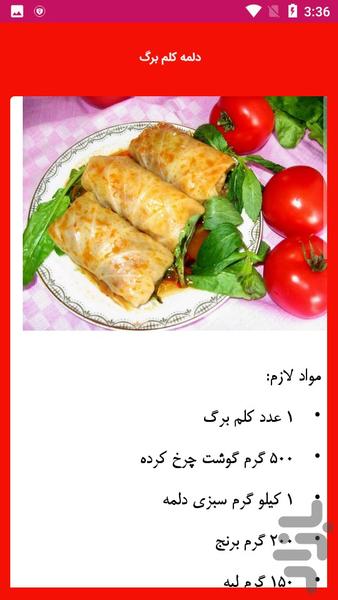 آموزش تهیه دلمه - Image screenshot of android app