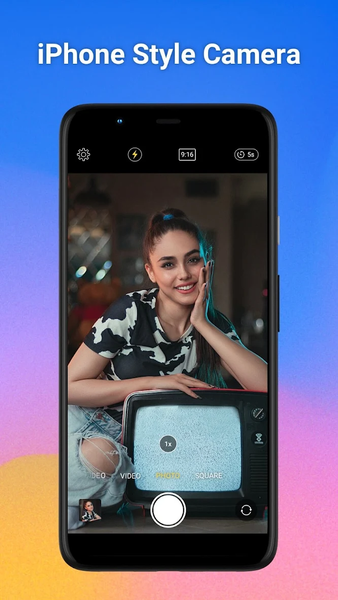Selfie Camera for iPhone 13 - Image screenshot of android app