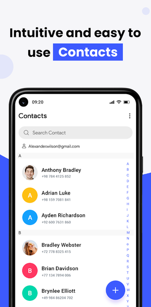 Contacts - عکس برنامه موبایلی اندروید