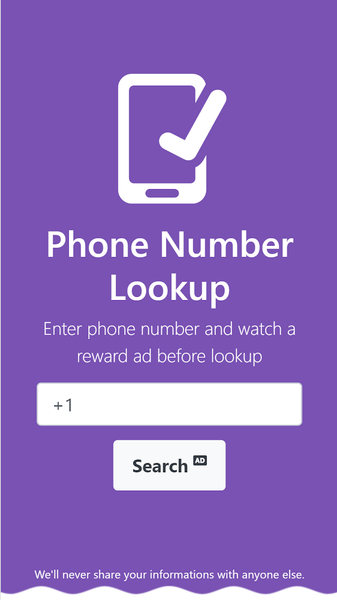 Phone Number Lookup - عکس برنامه موبایلی اندروید