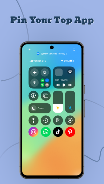 Control Center IOS ۱۸ - عکس برنامه موبایلی اندروید