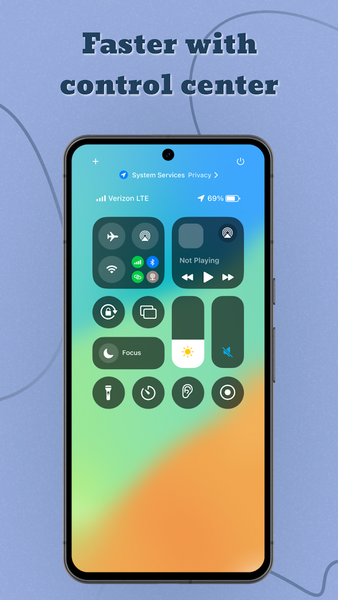 Control Center IOS 18 - عکس برنامه موبایلی اندروید