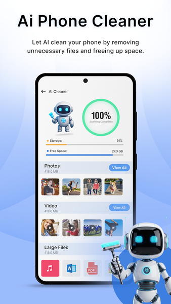 Phone Cleaner - Cleanup - عکس برنامه موبایلی اندروید