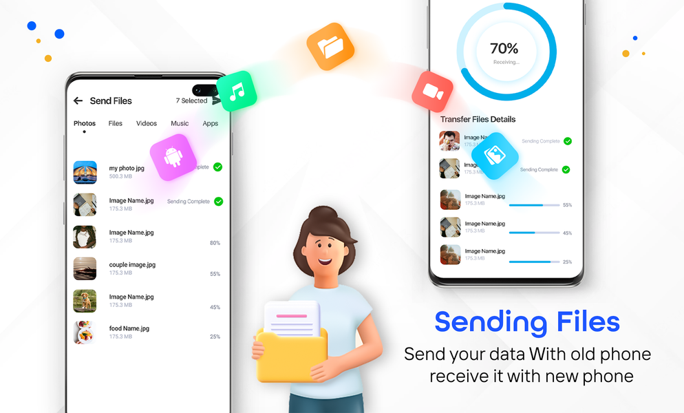 Smart Phone Data Transfer - عکس برنامه موبایلی اندروید