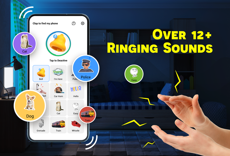 Find my Phone - Clap, Whistle - Image screenshot of android app