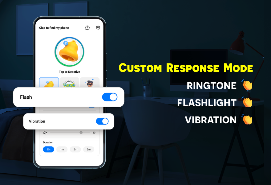 Find my Phone - Clap, Whistle - Image screenshot of android app