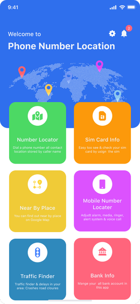 Phone Tracker - Number Locator - عکس برنامه موبایلی اندروید