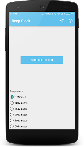 Beep Clock - Timer Beep App - Image screenshot of android app