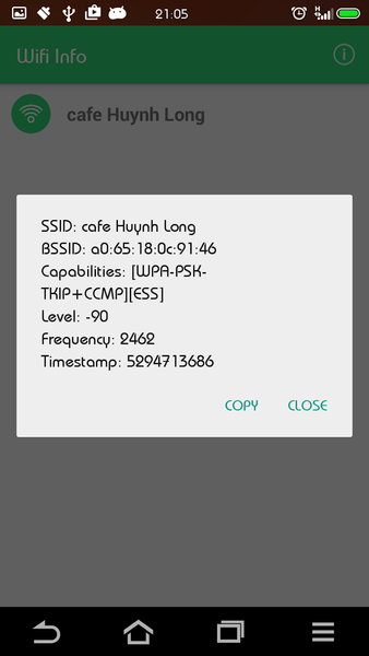 Wifi Info - Image screenshot of android app