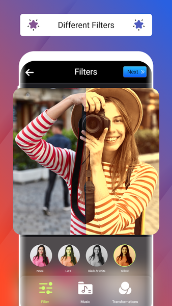Photos Video Maker - Add Song - عکس برنامه موبایلی اندروید