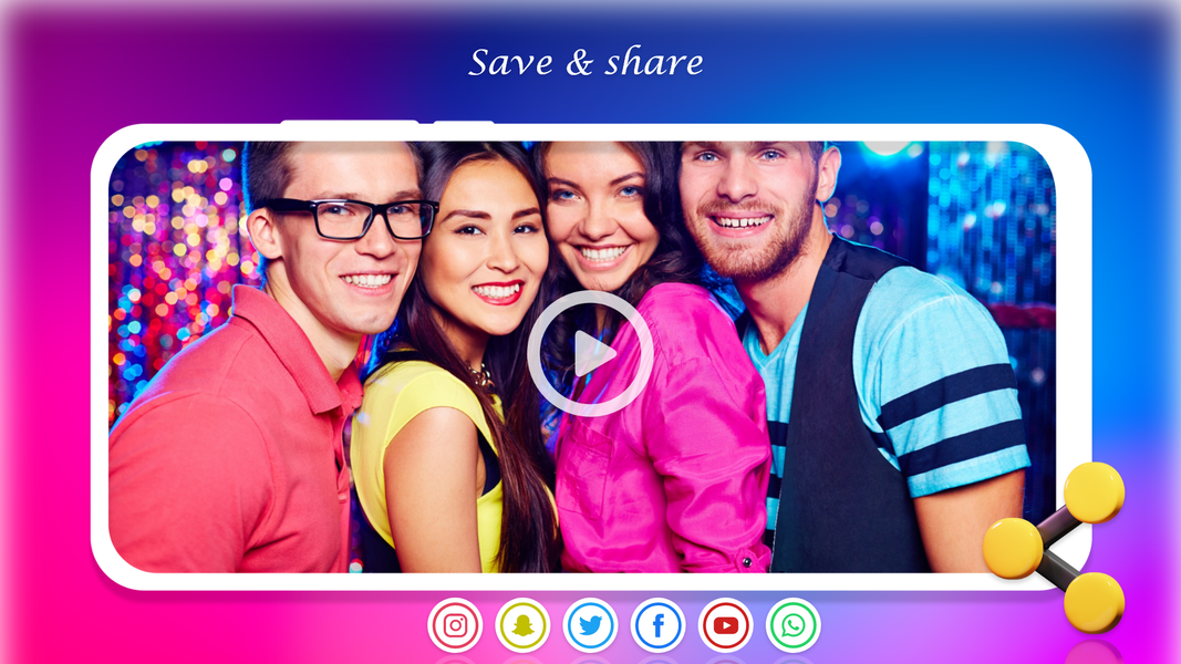 Photos Video Maker - Add Song - عکس برنامه موبایلی اندروید