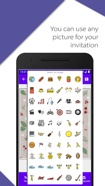 Create custom invitations - Image screenshot of android app