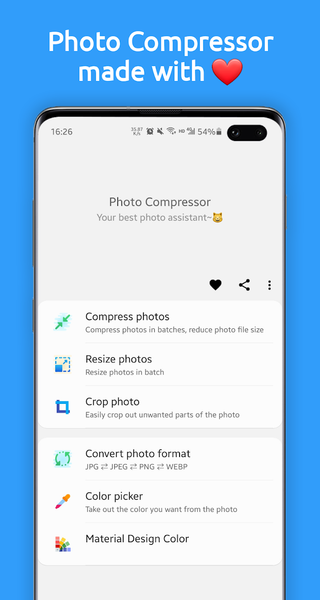 Photo Compressor and Resizer - عکس برنامه موبایلی اندروید