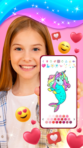 Girls Coloring Game for girls - Gameplay image of android game