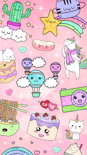 Kawaii Game Coloring Book - Gameplay image of android game