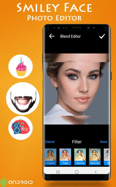 Smiley Face Photo Editor - عکس برنامه موبایلی اندروید