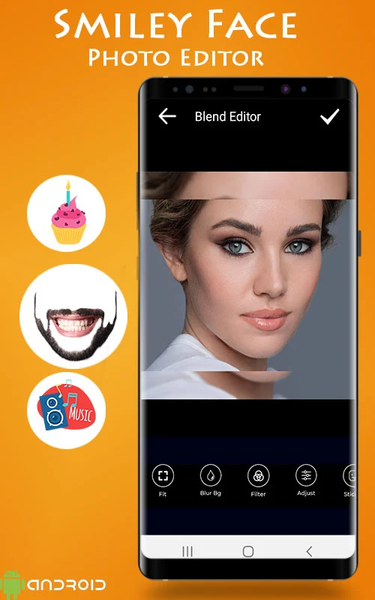 Smiley Face Photo Editor - عکس برنامه موبایلی اندروید