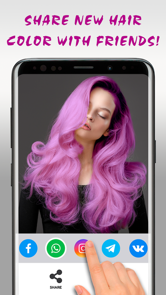Hair Color Changer Editor - Image screenshot of android app
