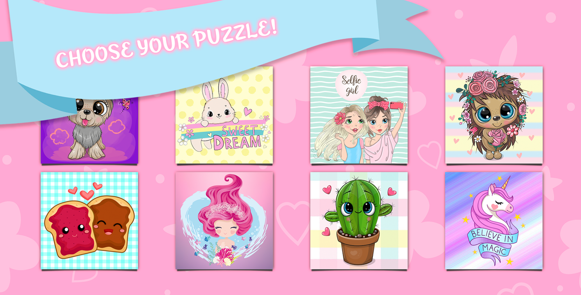 Cute Jigsaw Puzzles for Girls - Gameplay image of android game