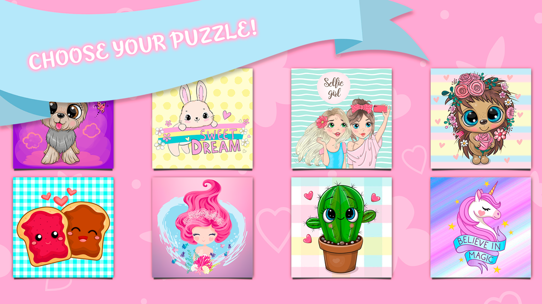 Cute Jigsaw Puzzles for Girls - Gameplay image of android game