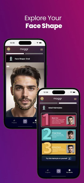 Moggr - Haircut & Looksmax AI - Image screenshot of android app