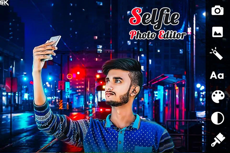 Selfie Photo Editor - Image screenshot of android app