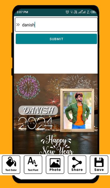 New Year 2024 Photo Frame - Image screenshot of android app