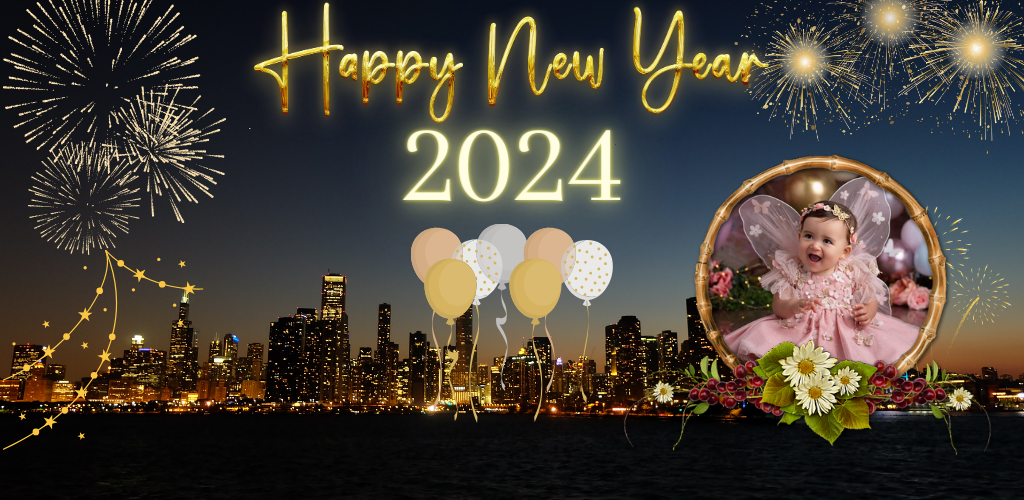 New Year Photo Frame 2024 - Image screenshot of android app