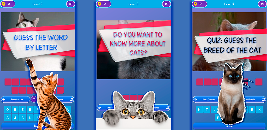 Guess the cat - quiz game - عکس بازی موبایلی اندروید