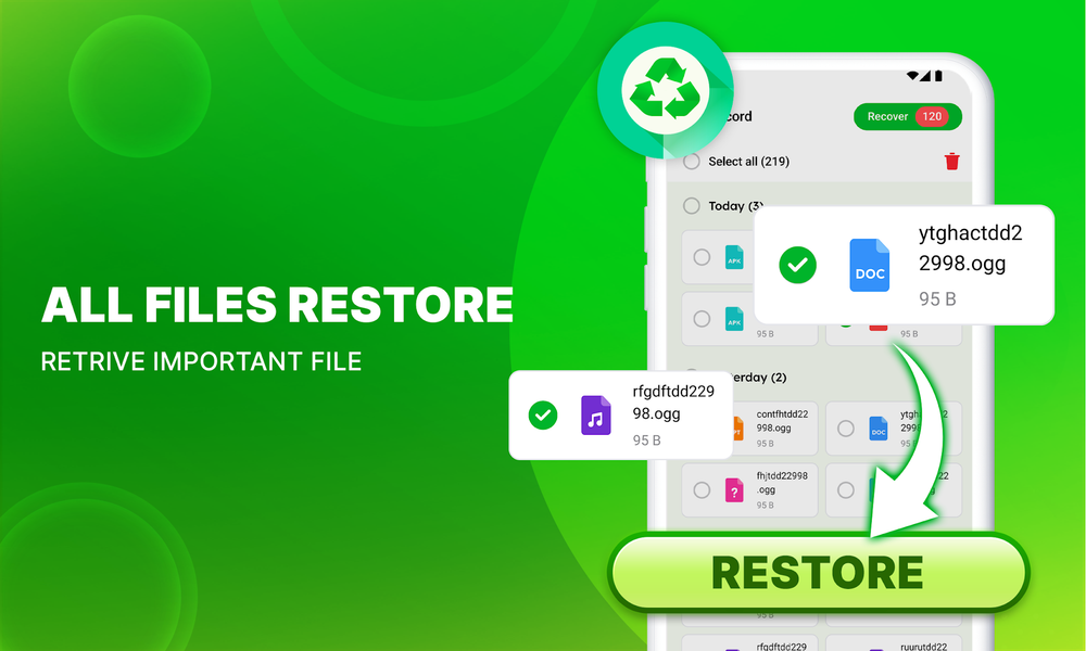All File Recovery: Photo Video - عکس برنامه موبایلی اندروید