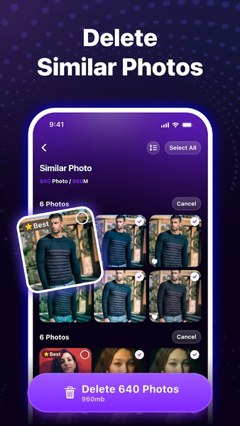 PhotoSweep: AI storage cleaner - عکس برنامه موبایلی اندروید