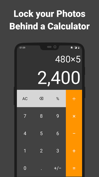 Secret Calculator Lock Vault - عکس برنامه موبایلی اندروید